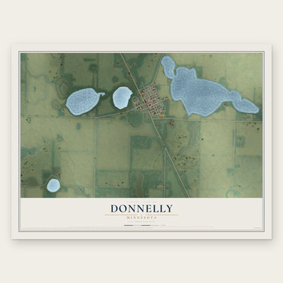 Donnelly, Minnesota map print, the full design