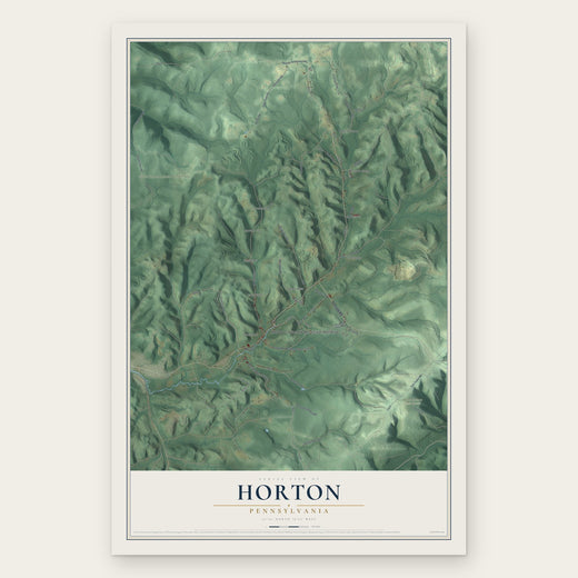 Horton, Pennsylvania map print, the full design