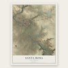 Santa Rosa, New Mexico map print, the full design
