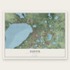 Eustis, Florida map print, the full design