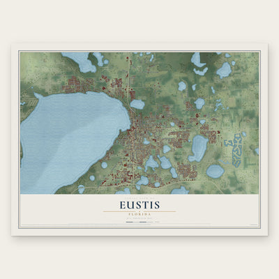 Eustis, Florida map print, the full design