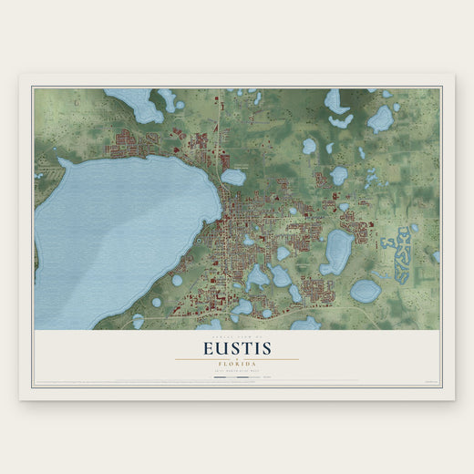 Eustis, Florida map print, the full design