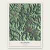 Hazard, Kentucky map print, the full design