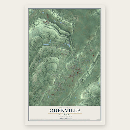 Odenville, Alabama map print, the full design