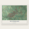 Weatherford, Oklahoma map print, the full design