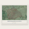 Huntington Station, New York map print, the full design