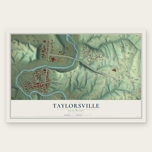 Taylorsville, Kentucky map print, the full design