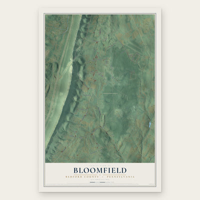 Bloomfield, Bedford County, Pennsylvania map print, the full design
