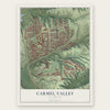 Carmel Valley, California map print, the full design