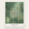 Gove City, Kansas map print, the full design