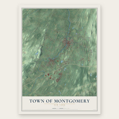 Town of Montgomery, New York map print, the full design