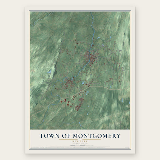 Town of Montgomery, New York map print, the full design