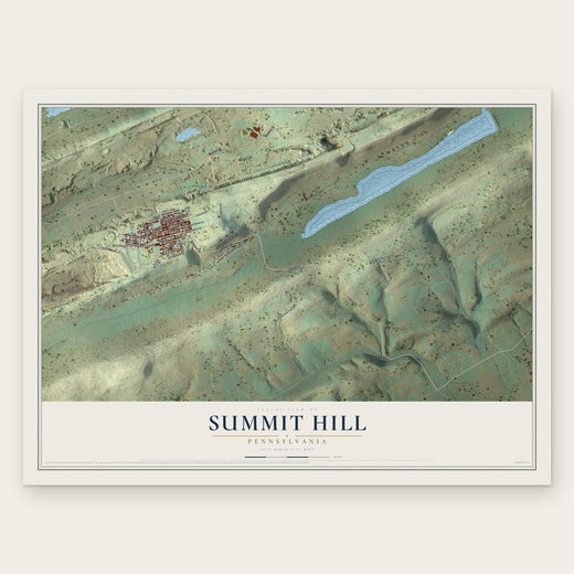 Summit Hill, Pennsylvania map print, the full design