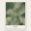 Kosse, Texas map print, the full design