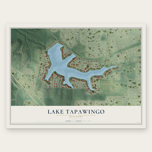 Lake Tapawingo, Missouri map print, the full design