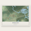 Dixie Inn, Louisiana map print, the full design