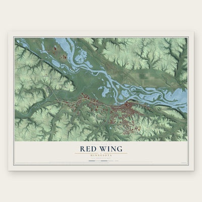 Red Wing, Minnesota map print, the full design