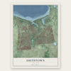 Smithtown, New York map print, the full design