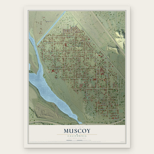 Muscoy, California map print, the full design