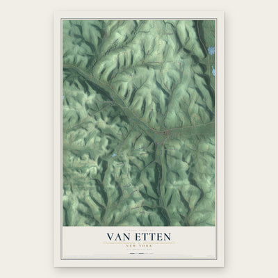 Van Etten, New York map print, the full design