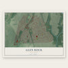 Glen Rock, New Jersey map print, the full design