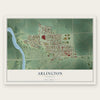 Arlington, Nebraska map print, the full design