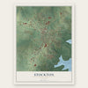 Stockton, Missouri map print, the full design