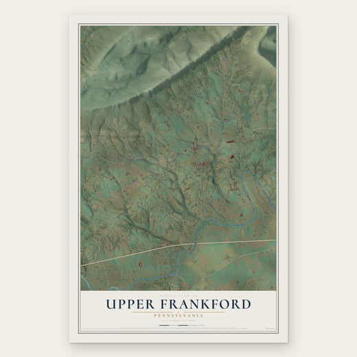 Upper Frankford, Pennsylvania map print, the full design