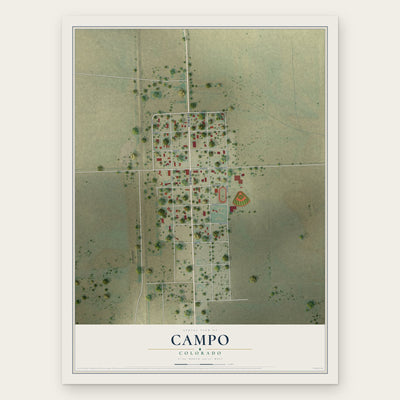 Campo, Colorado map print, the full design
