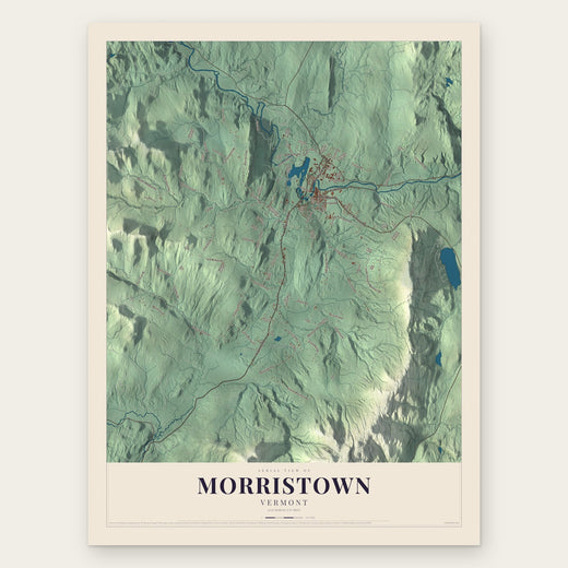 Morristown, Vermont map print, the full design