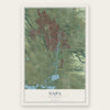 Napa, California map print, the full design