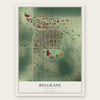 Belgrade, Minnesota map print, the full design
