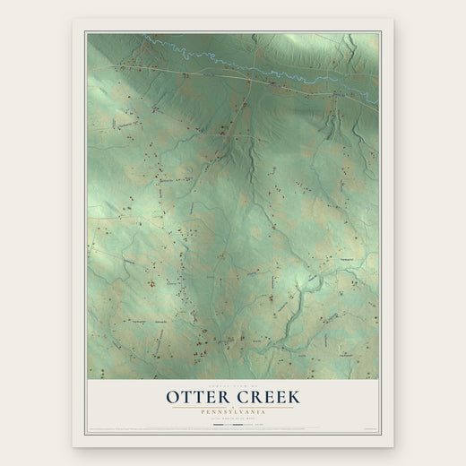Otter Creek, Pennsylvania map print, the full design