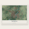 Fremont, Ohio map print, the full design