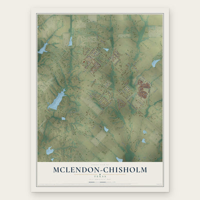 McLendon-Chisholm, Texas map print, the full design