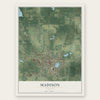 Madison, Florida map print, the full design
