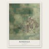 Rosedale, California map print, the full design