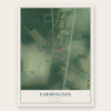 Farmington, Delaware map print, the full design
