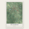 Swainsboro, Georgia map print, the full design
