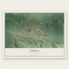 Velva, North Dakota map print, the full design