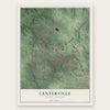 Centerville, South Carolina map print, the full design