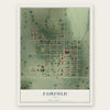 Fairfield, Idaho map print, the full design