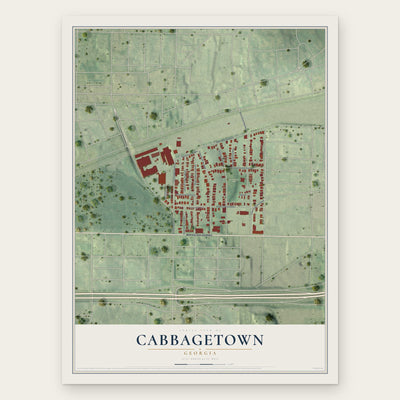 Cabbagetown, Georgia map print, the full design