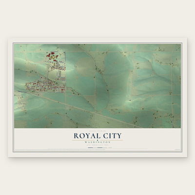 Royal City, Washington map print, the full design