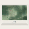 Lane, South Dakota map print, the full design