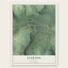 Everton, Arkansas map print, the full design