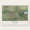 Sprague, Washington map print, the full design