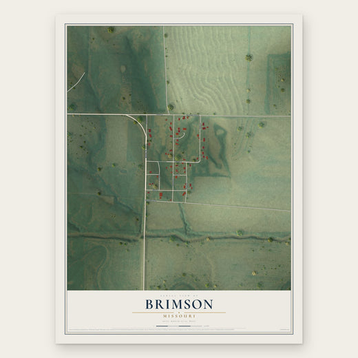 Brimson, Missouri map print, the full design