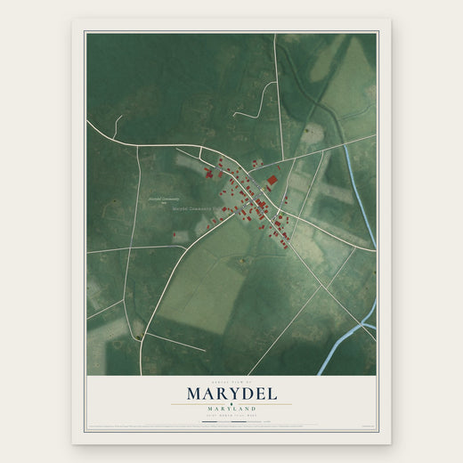 Marydel, Maryland map print, the full design