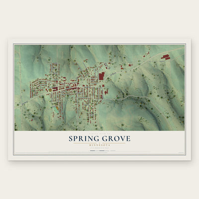 Spring Grove, Minnesota map print, the full design